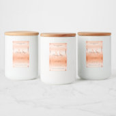 Pastel Roos Salmon Product Labels juwelen Monogram Voedselcontainer Etiket (Flessen)