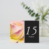 Pastel Roos tafel nummer Briefkaart (Staand voorkant)