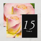 Pastel Roos tafel nummer Briefkaart (Voorkant / Achterkant)