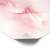 Pastel Roos Waterverf Trouwjurk Vrijgezellenfeest Perfect Poster (Hoek)