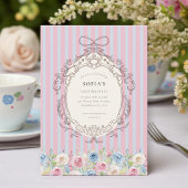 Pastel Rose Bouquet  coquette Birthday  Kaart