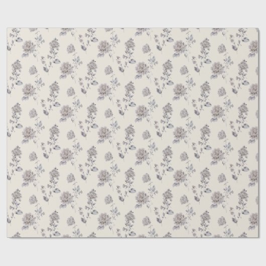 Pastel rose pattern cadeaupapier (Vlak)