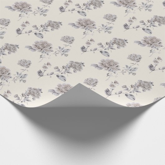 Pastel rose pattern cadeaupapier (Hoek)