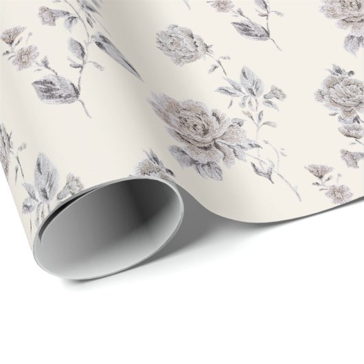 Pastel rose pattern cadeaupapier (Rol Hoek)