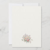 Pastel Roses Shabby Chic Wedding Kaart (Achterkant)
