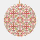 Pastel Round Ceramic Photo Christmas Ornament  (Achterkant)