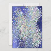 PASTEL ROYAL BLUE TEXTURED HOLOGRAPHIC INVITATION KAART (Achterkant)