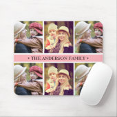 Pastel Roze 6 Foto Collage Aangepast Muismat (Met muis)