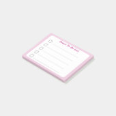 Pastel Roze Aangepast om te doen Lijst Sticky Post-it® Notes (Schuin)