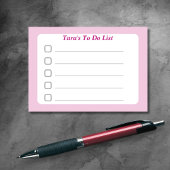 Pastel Roze Aangepast om te doen Lijst Sticky Post-it® Notes