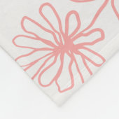 Pastel Roze Abstract Bloemen Botanische Inkt Art P Fleece Deken (Hoek)