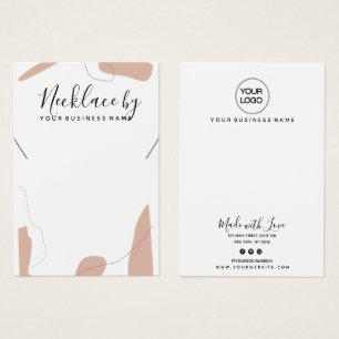 Pastel Roze Abstract Ketting Kaart