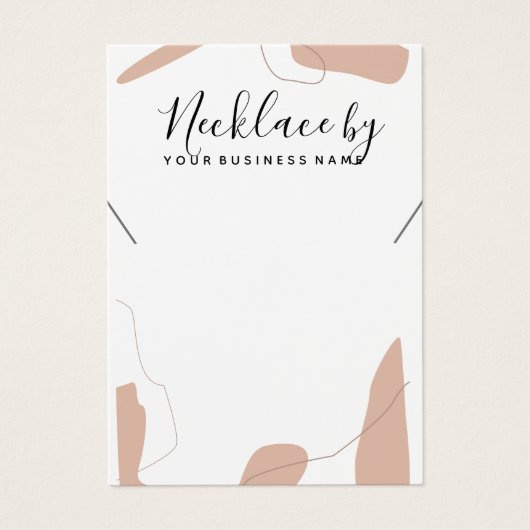 Pastel Roze Abstract Ketting Kaart (Voorkant)