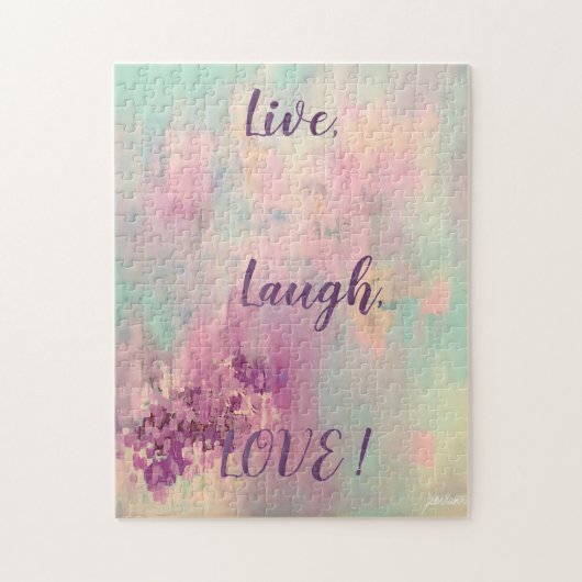 Pastel Roze Abstract Legpuzzel (Verticaal)