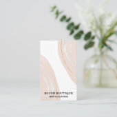 Pastel Roze Abstracte draagkaarten Visitekaartje (Staand voorkant)