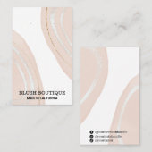 Pastel Roze Abstracte draagkaarten Visitekaartje (Voorkant / Achterkant)