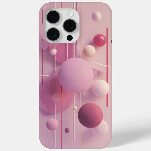 Pastel Roze Abstracte Geometrie Telefoon Sticker Case-Mate iPhone Case (Achterkant)