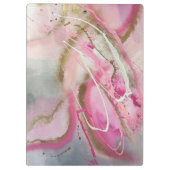 Pastel Roze Abstracte Kunst op Canvass Klembord (Achterkant)