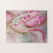 Pastel Roze Abstracte Kunst op Canvass Legpuzzel (Horizontaal)
