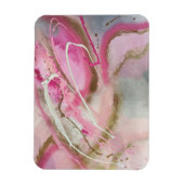 Pastel Roze Abstracte Kunst op Canvass Magneet (Verticaal)
