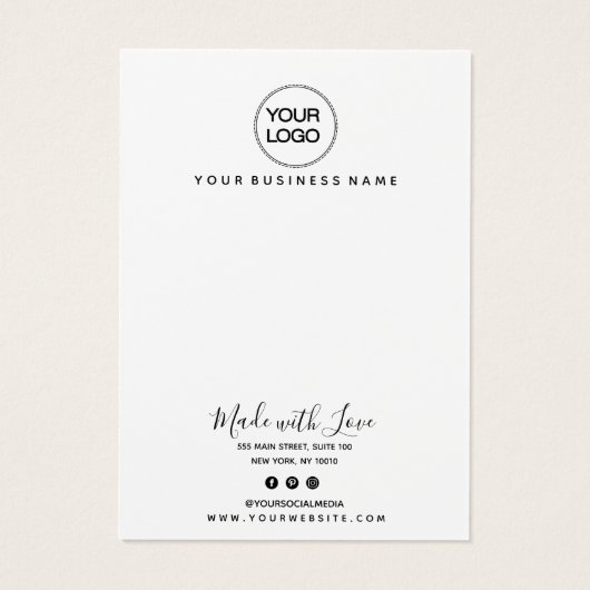 Pastel Roze Abstracte veroudering Kaart (Achterkant)