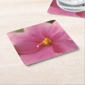 Pastel roze Afrikaanse Violet (Saintpaulia) Bloem Kartonnen Onderzetters (Schuin)