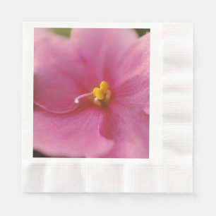 Pastel roze Afrikaanse Violet (Saintpaulia) Bloem Servet