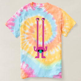 Pastel Roze Alien Tie Dye Rebel Grafische T-shirt