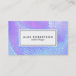 Pastel roze, aqua en lila zeemeermin schaal stof visitekaartje