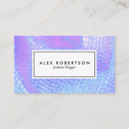 Pastel roze, aqua en lila zeemeermin schaal stof visitekaartje