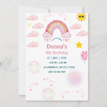 Pastel roze aquarel schattige regenboog klein meis