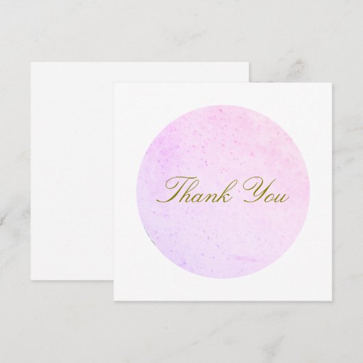 Pastel Roze Artistiek Bedankt (Voorkant / Achterkant)