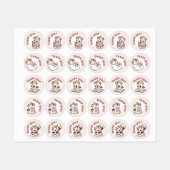 Pastel Roze Baby Dragon Bedankt Labels (Vel)