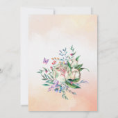 Pastel roze baby paard met moederbaby shower kaart (Achterkant)