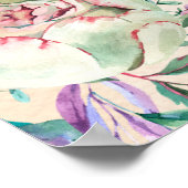 Pastel roze baby paard met moederbaby shower poster (Hoek)