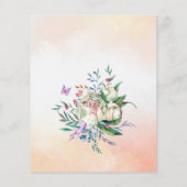 Pastel roze baby paardenbudget verjaardaguitnodigi (Achterkant)