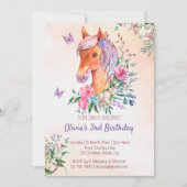 Pastel roze baby paardenmeester kaart (Voorkant)