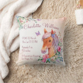 Pastel roze baby paardenpaardbevingsstatussen, bab kussen (Deken)