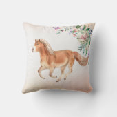 Pastel roze baby paardenpaardbevingsstatussen, bab kussen (Achterkant)