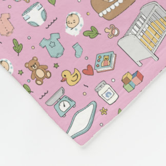 Pastel Roze Babykamer Patroon Babydeken Fleece Deken