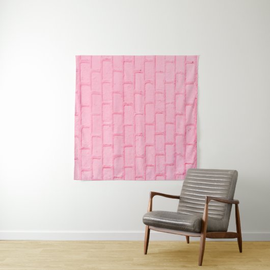 Pastel roze baksteen achtergrond wand textuur roze wandkleed (In Situ (horizontaal))