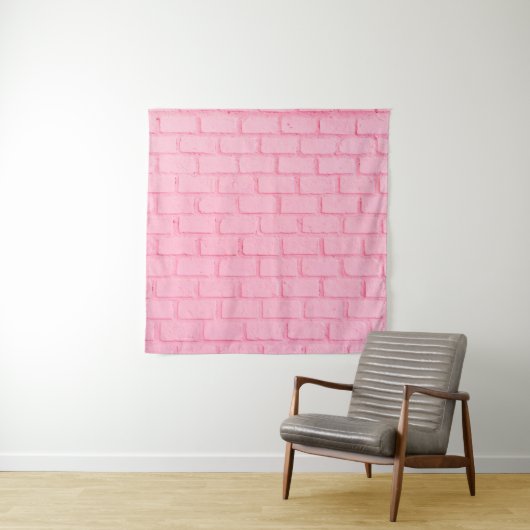 Pastel roze baksteen achtergrond wand textuur roze wandkleed (In situ)