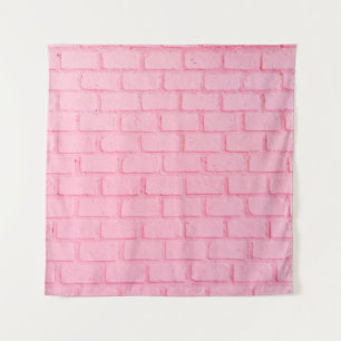 Pastel roze baksteen achtergrond wand textuur roze wandkleed