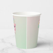 Pastel Roze Beer Baby shower Cups Papieren Bekers (Rechts)