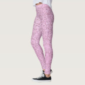 Pastel roze betontextuur leggings (Links)