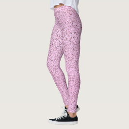 Pastel roze betontextuur leggings