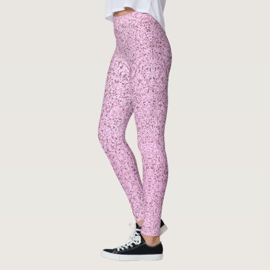 Pastel roze betontextuur leggings (Links)