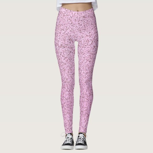 Pastel roze betontextuur leggings (Voorkant)