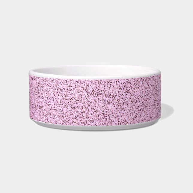 Pastel roze betontextuur voerbakje (Voorkant)