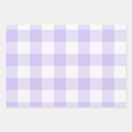 Pastel Roze Blauw en Paars Pasen Gingham Multi Inpakpapier Vel (Voorkant 3)